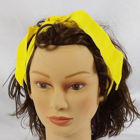 Heather's Closet SET OF 6 Hair Ties or Handbag Scarfs NIB Yellow Navy Blue - Picture 6 of 9